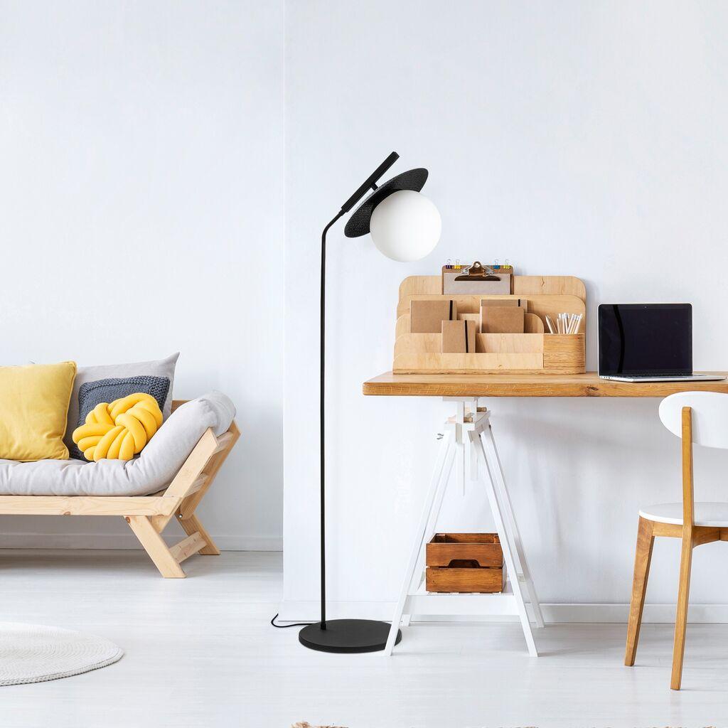 Opviq Podna lampa Anemon 13805, 37 x 30 x 138 cm, 1 x E27, 250 cm Kabl,, Crna