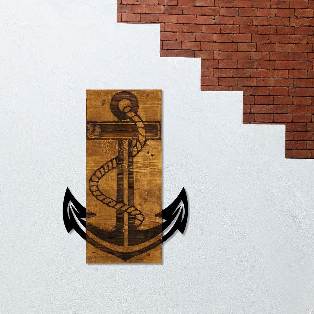 Wallity Zidna dekoracija Anchor, 41x58 cm, Smeđe boje
