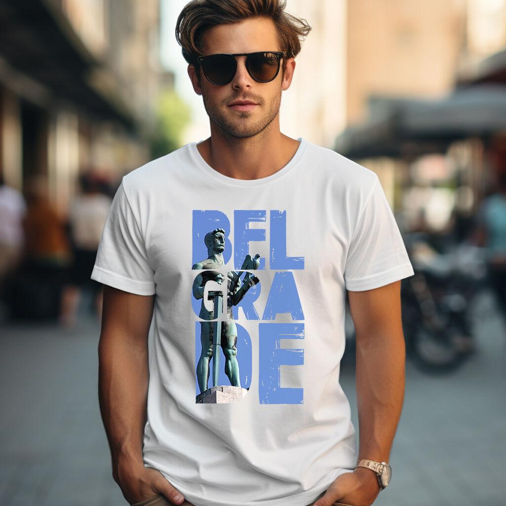 Camiseta Majica sa štampanim printom Cam 192, Muška, Bela