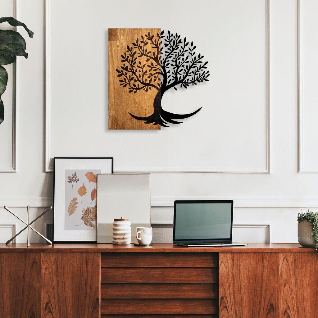 Wallity Zidna dekoracija Lime Tree - 373, 58x58 cm, Crna