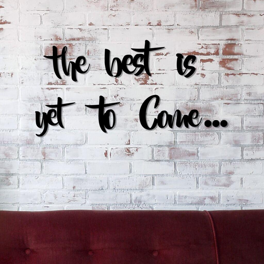 Wallity Set zidne dekoracije The Best is Yet To Come, 3 mm, 6 komada, Crna