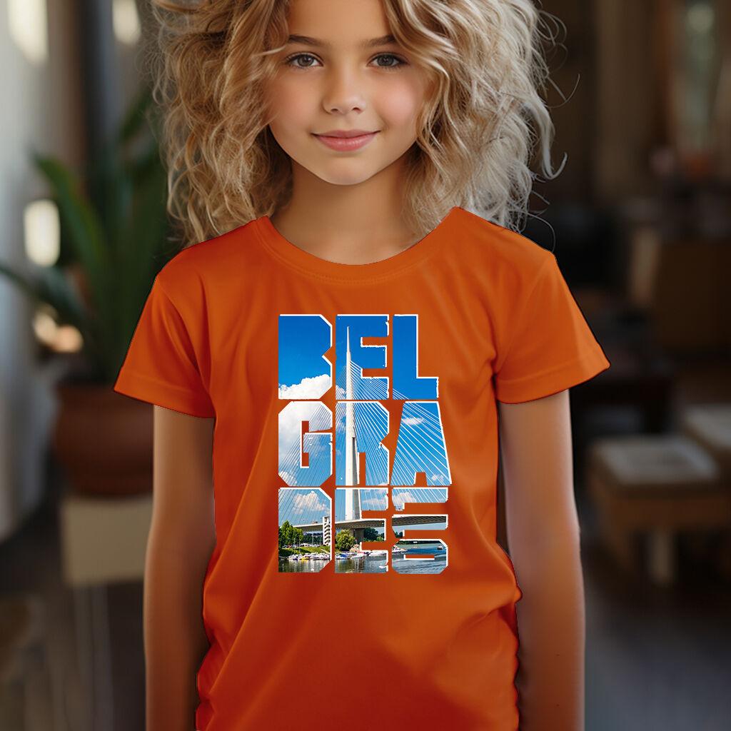 Camiseta Majica sa štampanim printom Cam 195, Dečija, Narandžasta