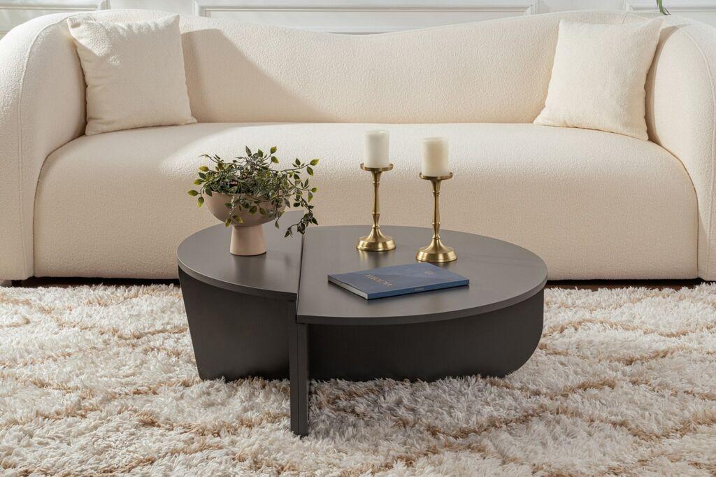 Nordure Klub sto-set Orion, 90x60x30, 85x30x35cm, 2 komada, Antracit