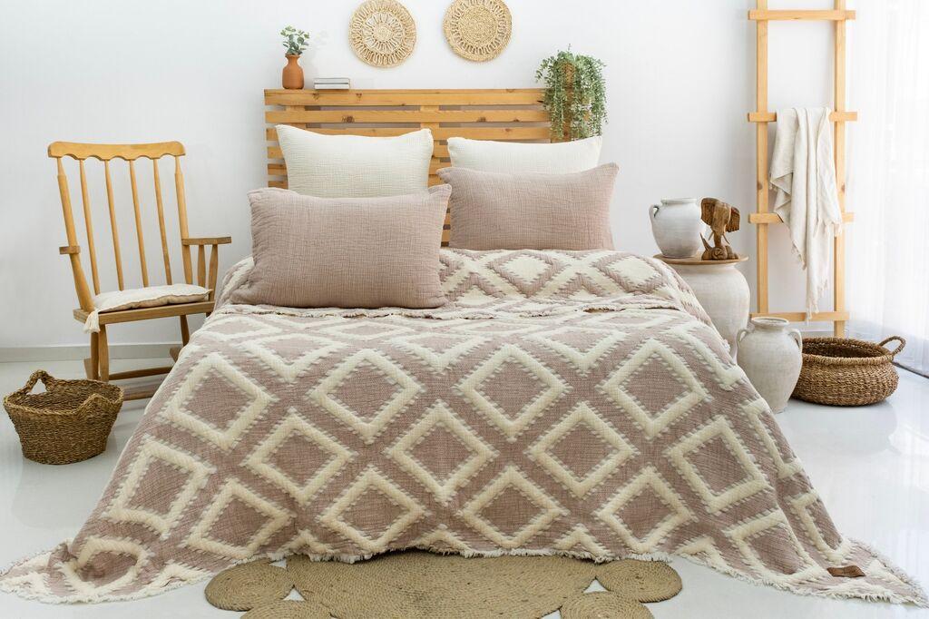 L'essentiel Maison Set Double prekrivač Sonia, 200x220cm, Bež