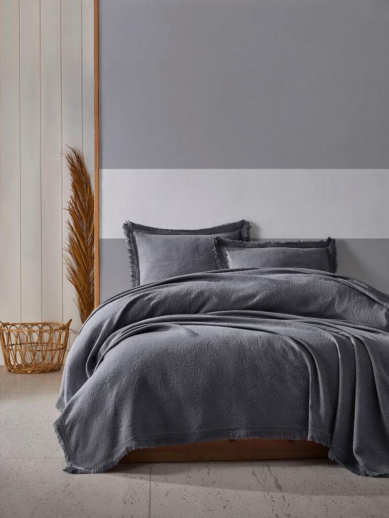 L'essentiel Maison Set Double prekrivač Grace, 240x260cm, Antracit