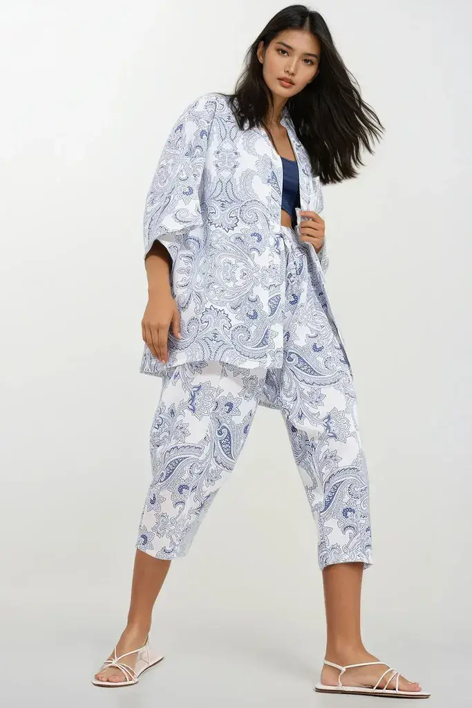 Trend Alacati Stili Ženski komplet košulja i pantalone Alc-X11752, Indigo