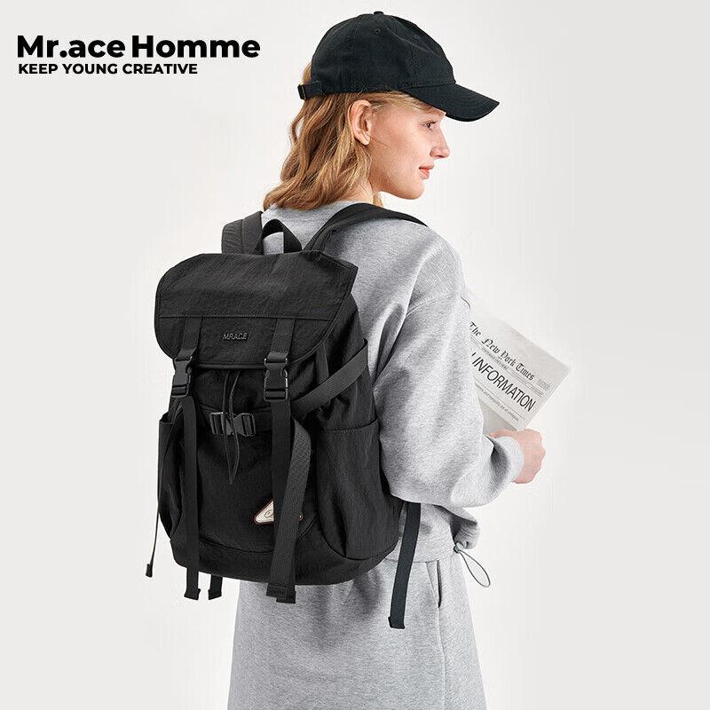 Mr.ace Homme Ženski ranac, Regular, Crni