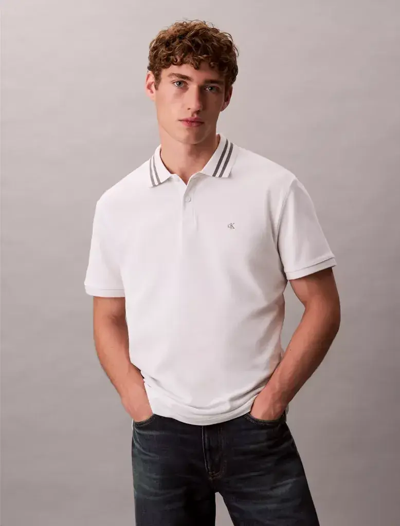 Calvin Klein Jeans Muška polo majica LV04RC276GYAD, Bela