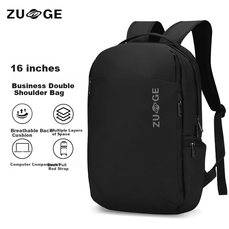 Zuoge Muški ranac za laptop, 15"/16", Crni