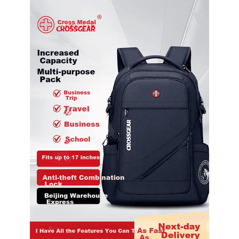 Crossgear Muški ranac za laptop, 17.3", Teget