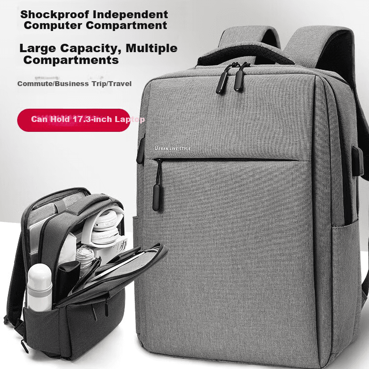 JINSHIWQ Unisex ranac za laptop, 14/15.6/17.3", Sivi