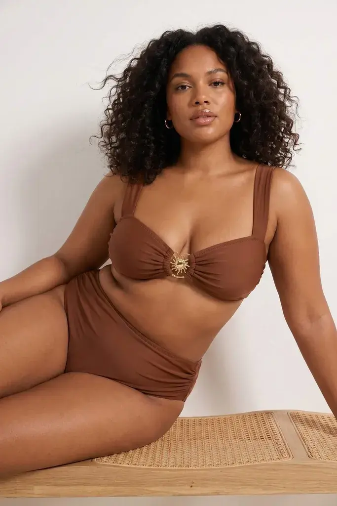 Trendyol Curve Ženski gornji deo kupaćeg TBBSS26CT00009, Braon