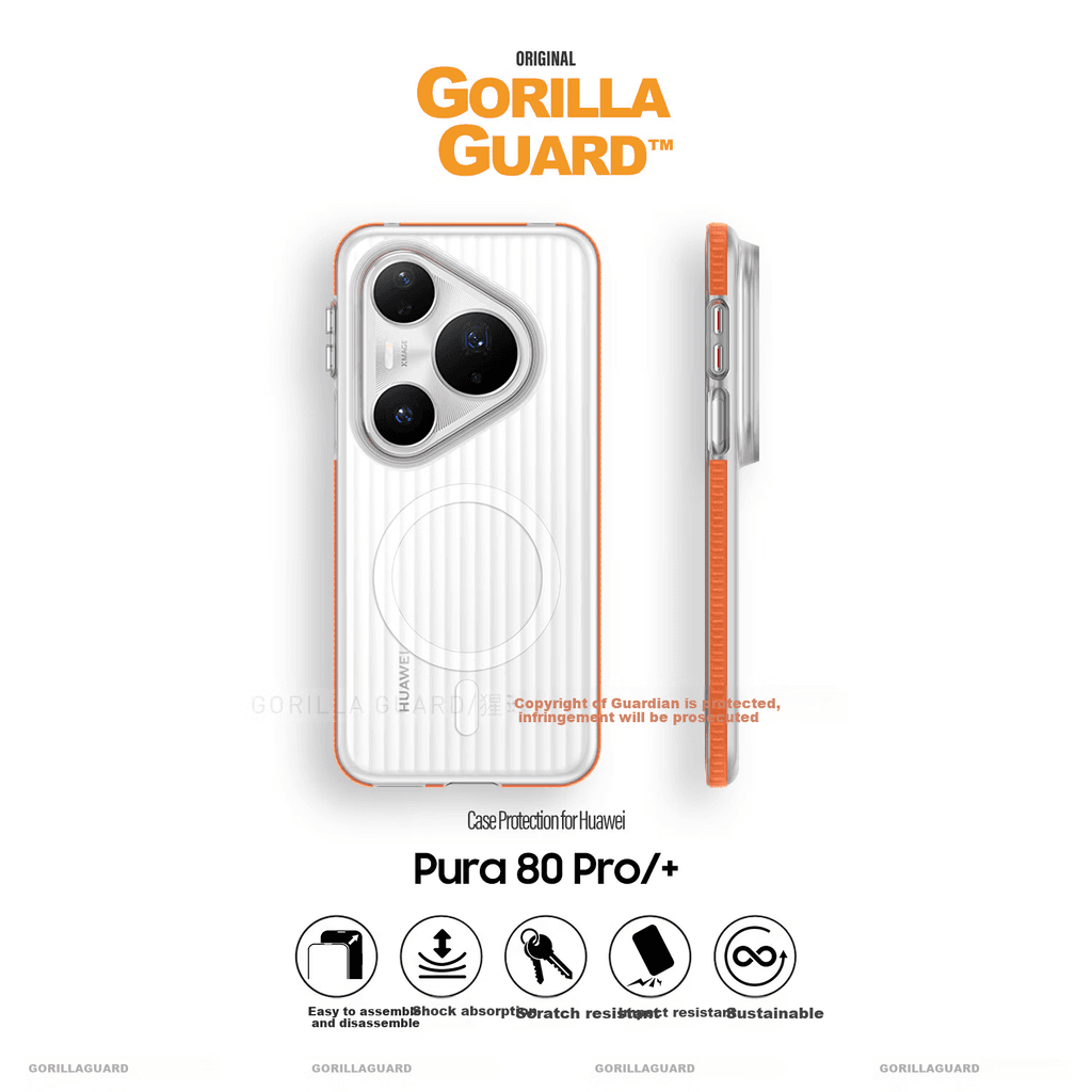 Xingqiu  Maska za mobilni telefon Huawei Pura 80 Pro / Huawei Pura 80 Pro+, Providno-narandžasta