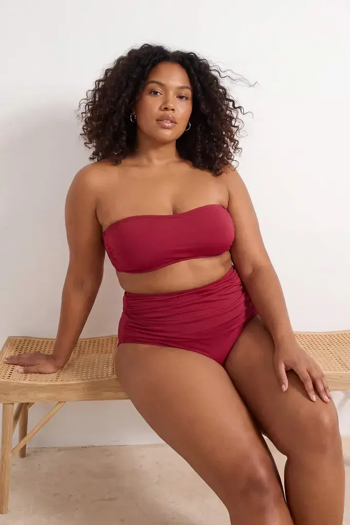 Trendyol Curve Ženski donji deo kupaćeg TBBSS26CR00022, Bordo