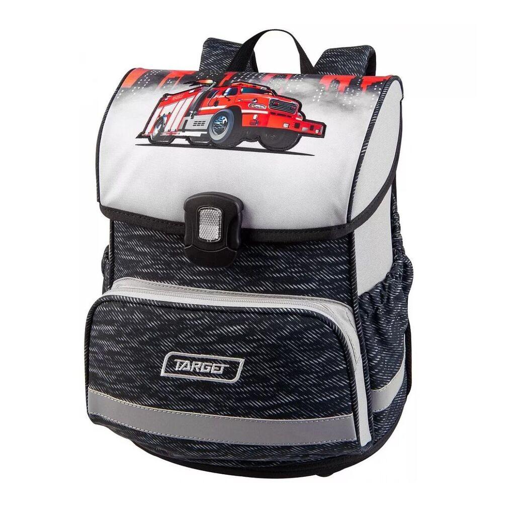 Target Ranac za dečake Click Firetruck, Anatomski, 37 x 29 x 24 cm, Sivi