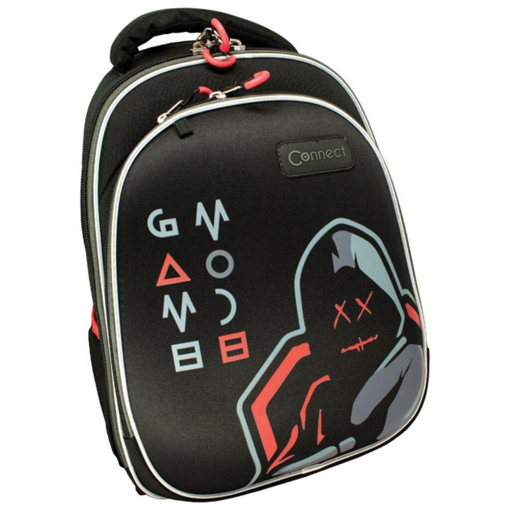 Connect Ranac za dečake Gaming, Anatomski, 32 x 41 x 18 cm, Crni