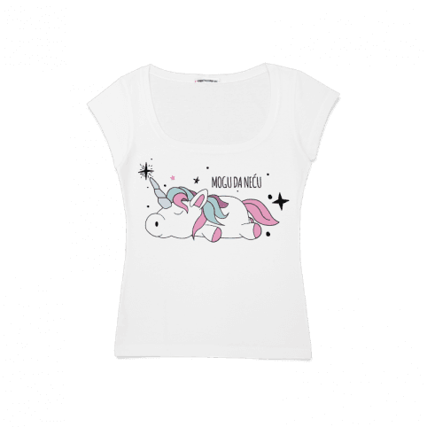 Ženska majica Mogu da neću cs3002, Bela