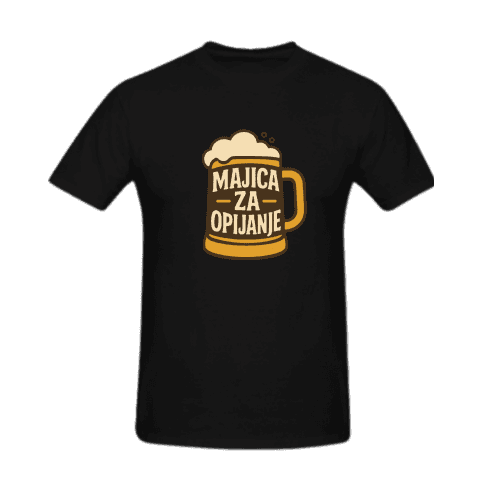 Muška majica Majica za opijanje piva CS4198, Crna