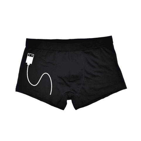 Muški donji veš USB punjač cs3766w, Crni