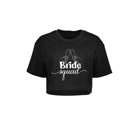 Ženska crop majica Bride squad SC4159, Crna