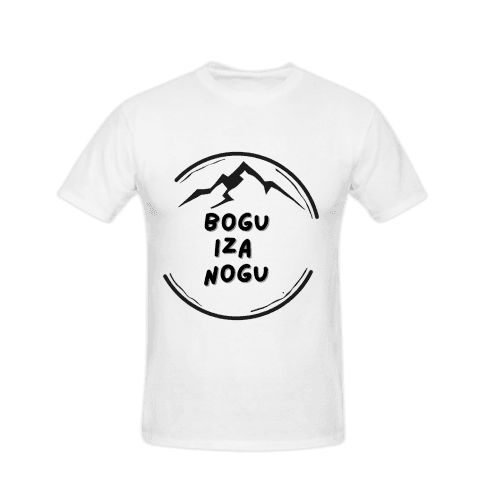 Muška majica Bogu iza nogu CS4177, Bela