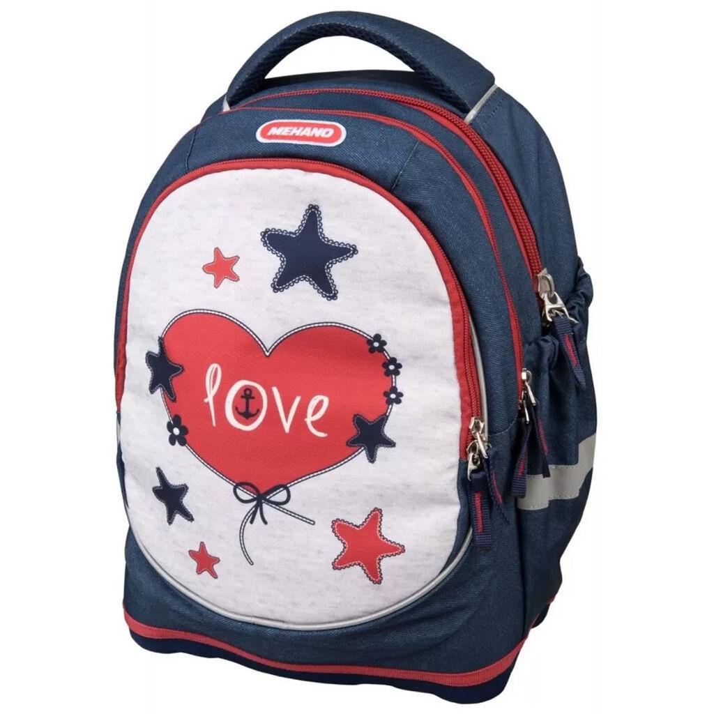 Mehano Ranac za devojčice Love, Anatomski, 32 x 41 x 18 cm, Teget