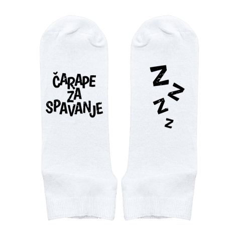 Ženske čarape Čarape za spavanje cs3974, Bele