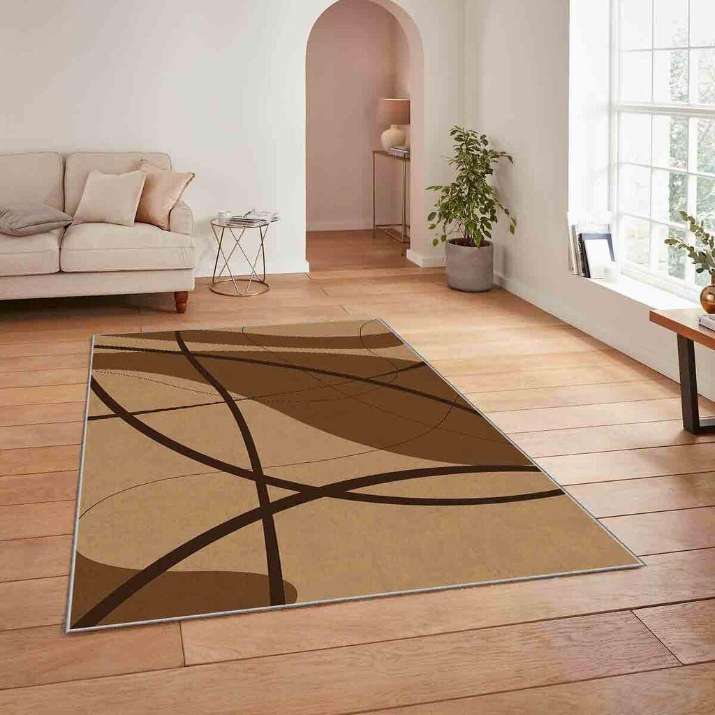 Conceptum Hypnose Tepih HM-CRP25-44, Pravougaoni, 80 x 140 cm, Krem-braon