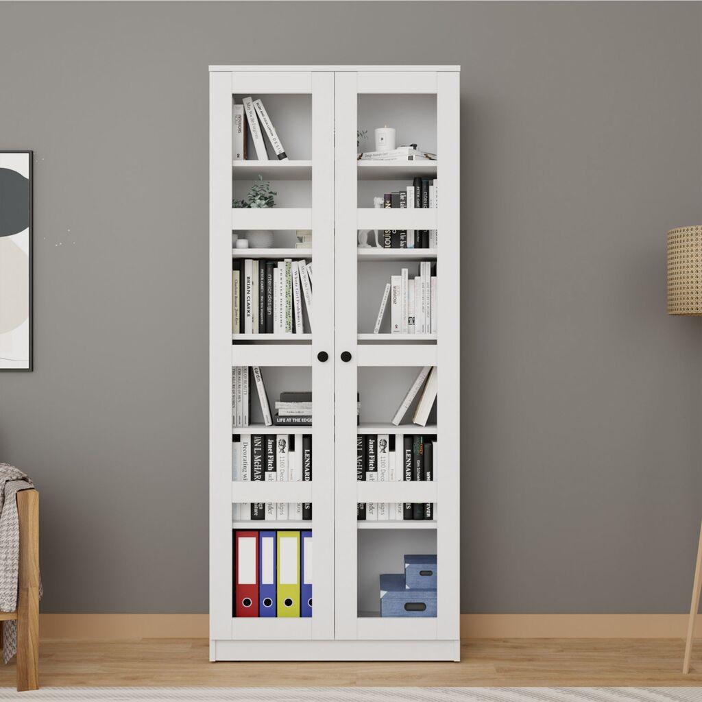 Hanah Home Višenamenski ormar Lucas Glass 1600-68, 80x190 cm, Beli