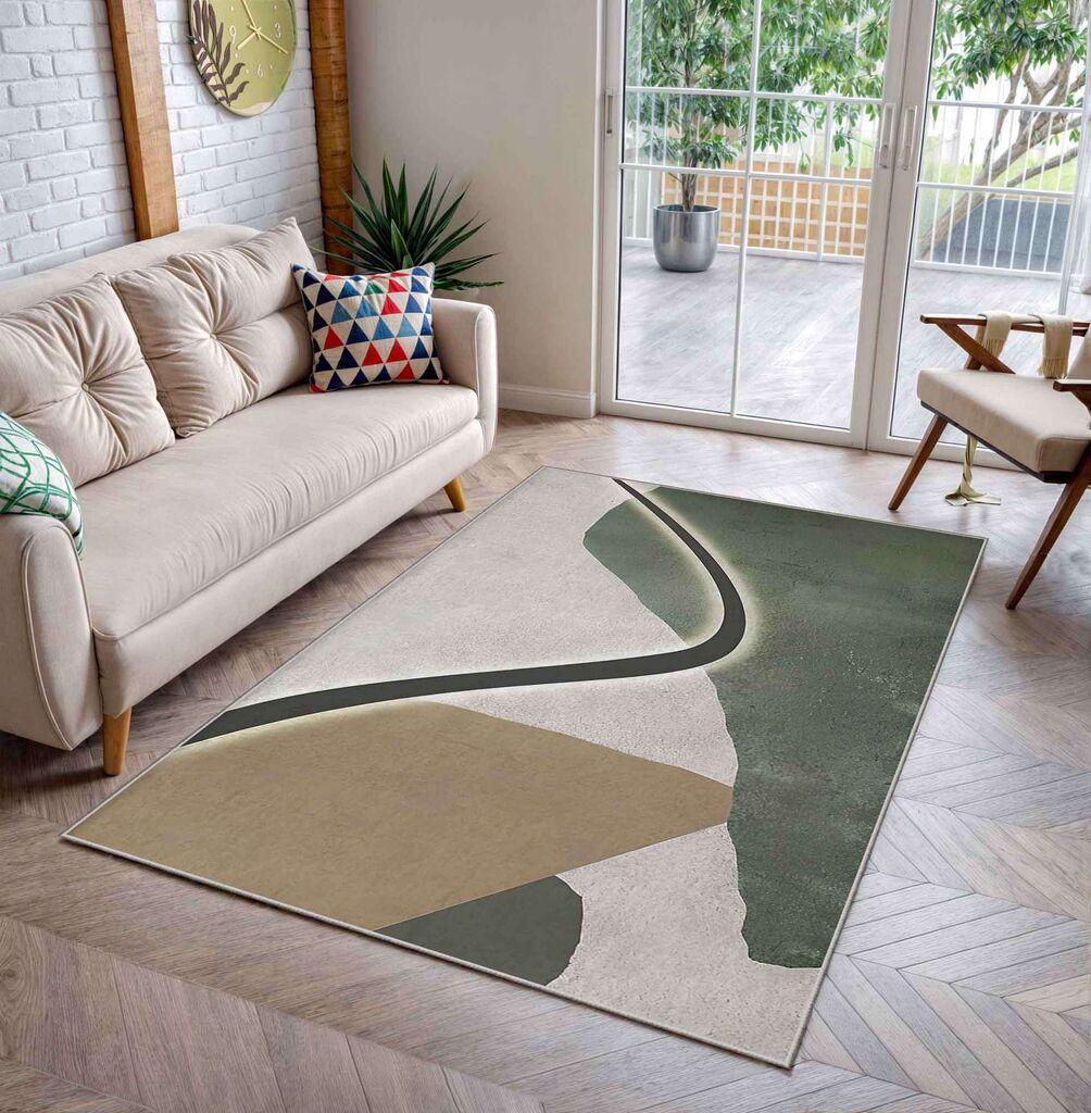 Conceptum Hypnose Tepih Shml14, Pravougaoni, 80 x 140 cm, Maslina-bež