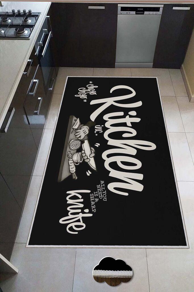 Conceptum Hypnose Tepih Hmnt570, Pravougaoni, 80 x 150 cm, Crno-beli