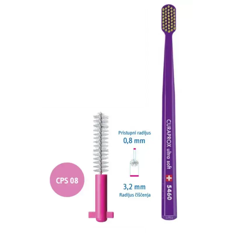 Curaprox Interdentalne četkice A5 CPS08, 5 komada + četkica 5460