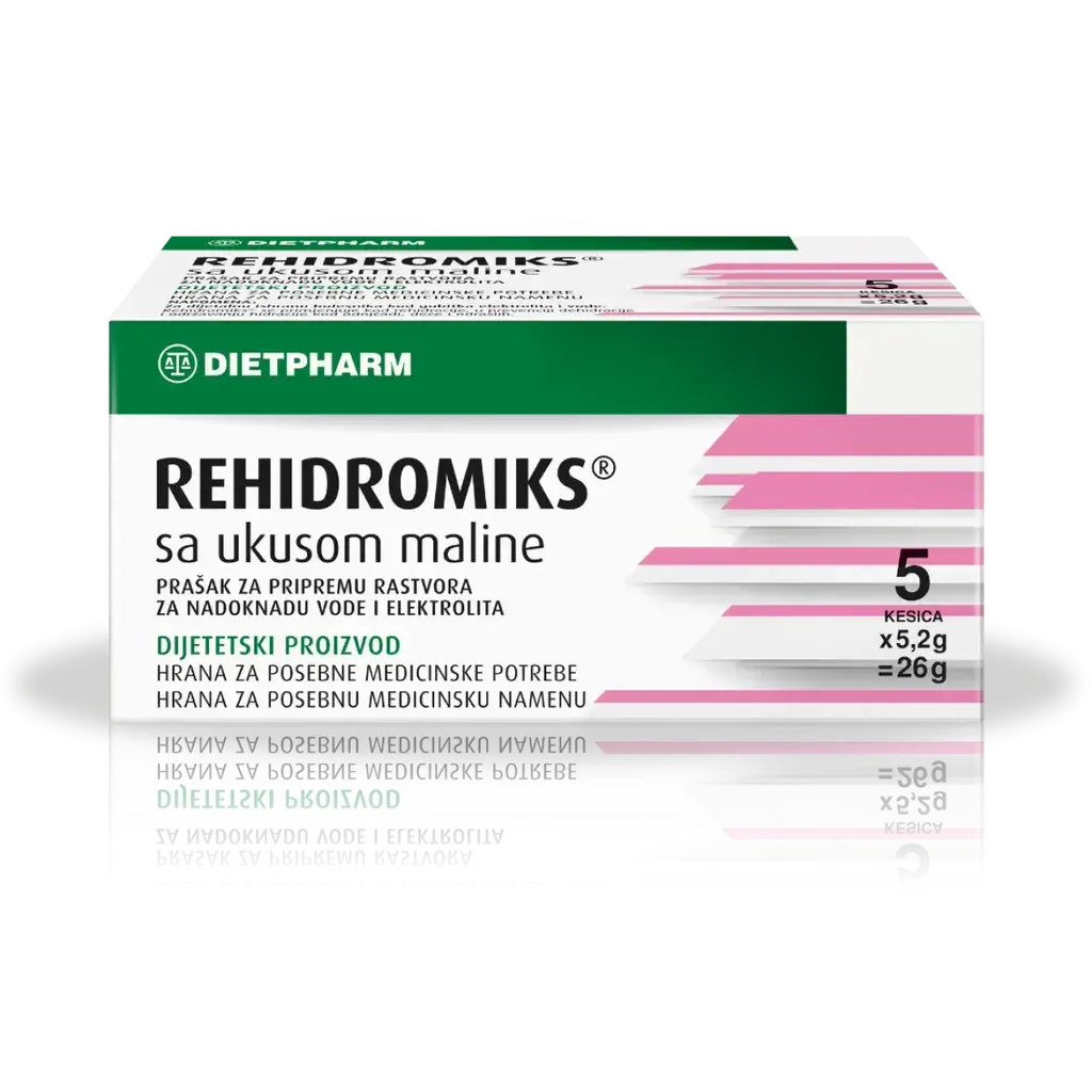 Dietpharm Rehidromiks sa ukusom maline, 5 kesica