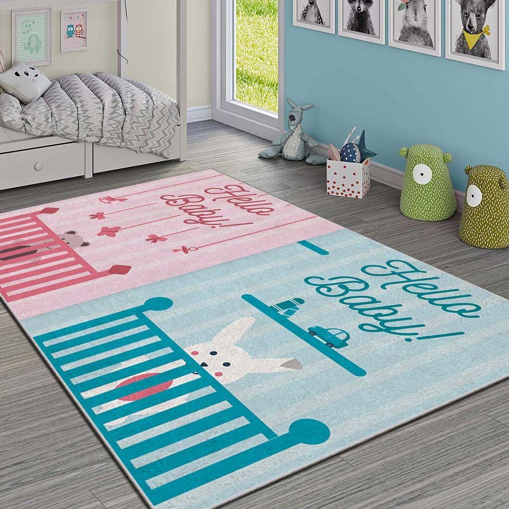 Conceptum Hypnose Tepih Hmi Kdc-91, Pravougaoni, 100 x 180 cm, Roze-plavi