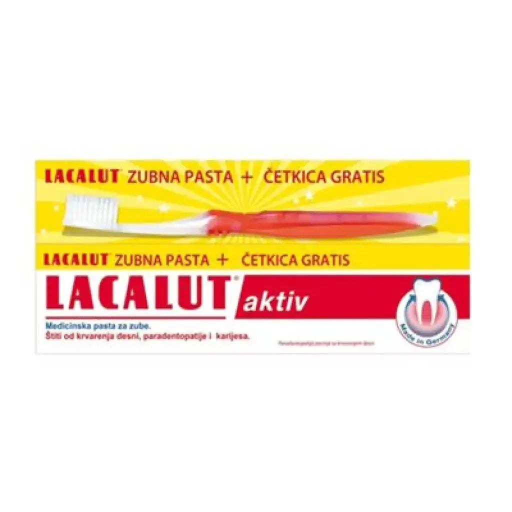 Lacalut Pasta za zube Activ, 75ml + četkica za zube