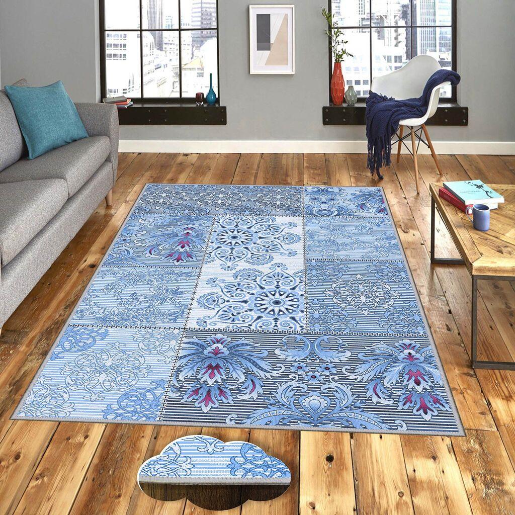 Conceptum Hypnose Tepih Eexfab1011-1, Pravougaoni, 120 x 180 cm, Svetloplavi