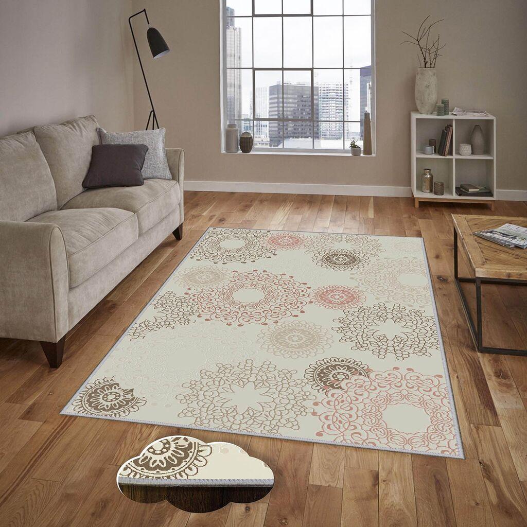 Conceptum Hypnose Tepih Eexfab1151, Pravougaoni, 80 x 150 cm, Krem-roze