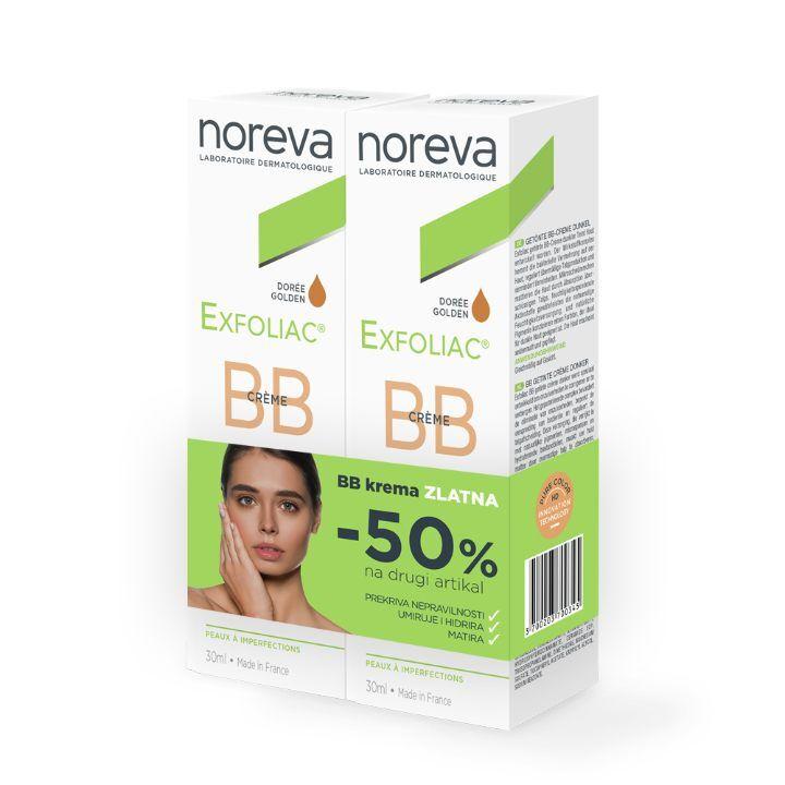 Noreva BB kreme Exfoliac, Zlatne, 2 komada