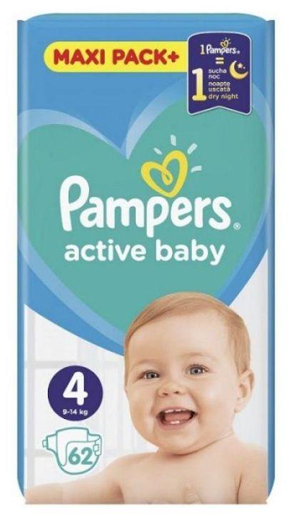Pampers Pelene Active Baby 4, 9-14 kg, 62/1