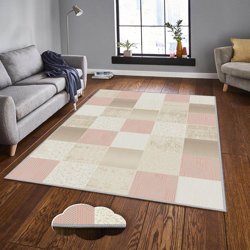 Conceptum Hypnose Tepih Eexfab1132, Pravougaoni, 100 x 150 cm, Krem-roze