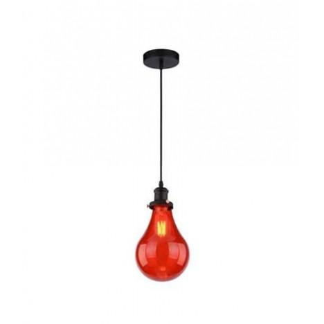 BB Link VESTA 266 Visilica CHIC-PRETO/VM 1xE27, Red glass