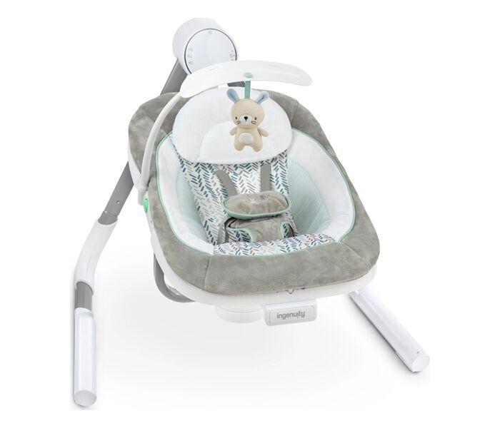Ingenuity Ljuljaška za bebe Cozy Spot Swing ‘N Go 0-9m, Siva