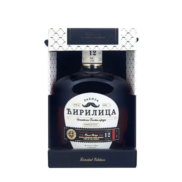 Ćirilica Rakija Šljivovica 12Y, 0.7l