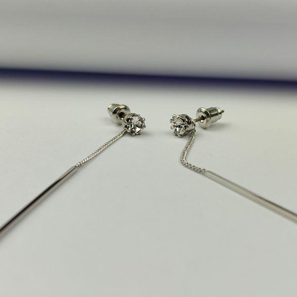 Alp Crystal Ženske minđuše ESS19FRL, Srebrne boje