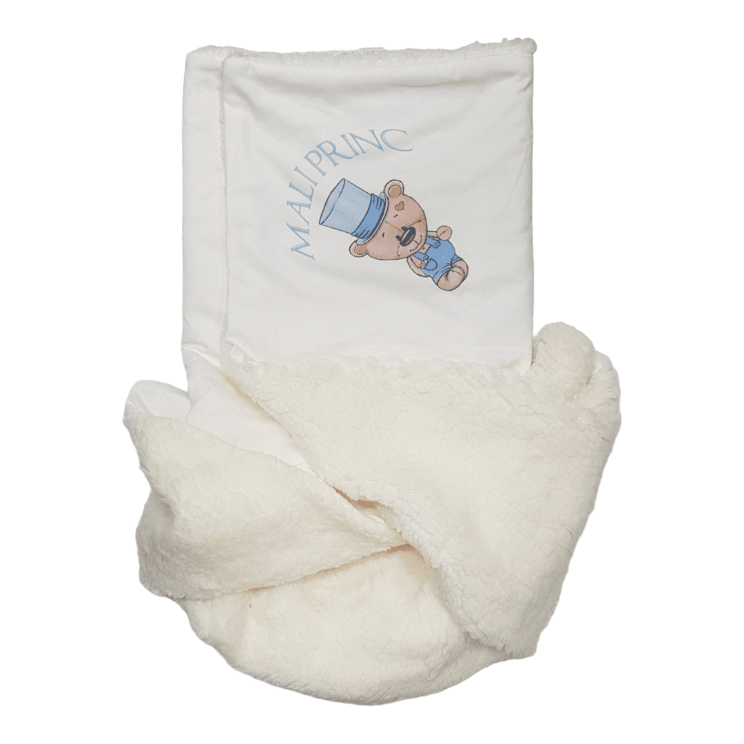 IVONA Prekrivač za bebe sa dva lica, 80x70 cm, Beli