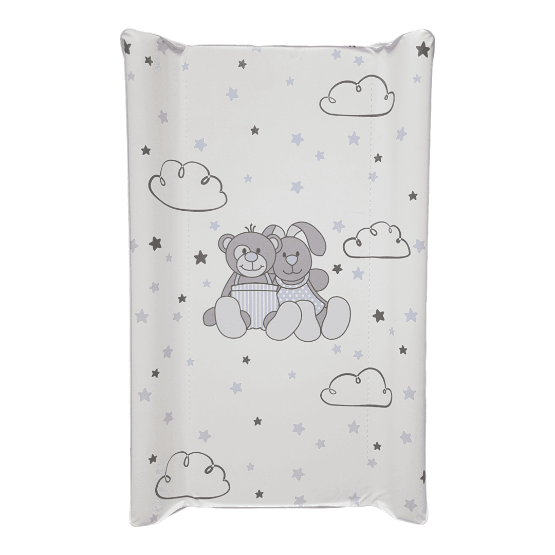 Mekana podloga za presvlačenje bebe Kuca i meda, 80x49 cm, Siva