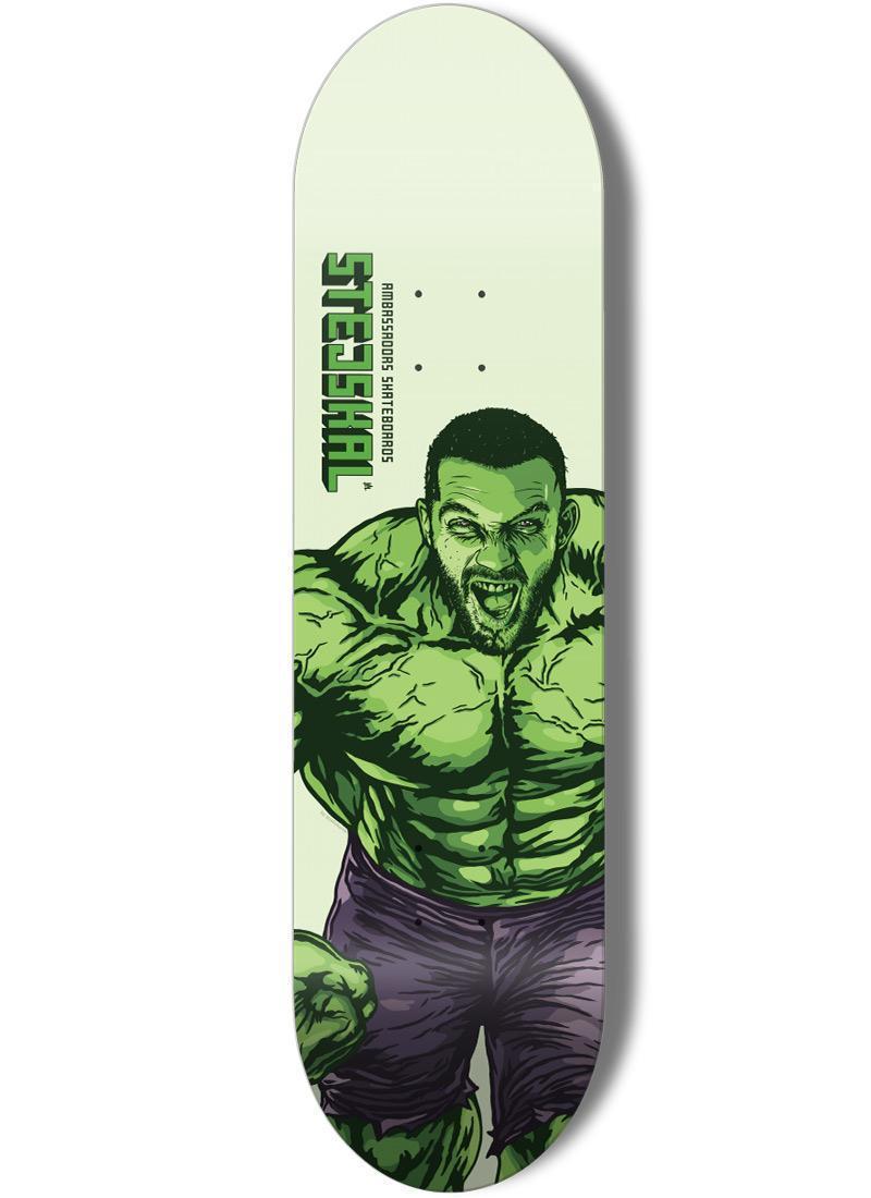 AMBASSADORS Daska za skejt PRO TS HULK 8.125, Bež - zelena