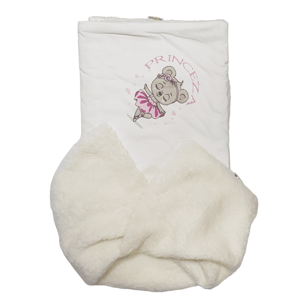 IVONA Prekrivač za bebe sa dva lica, 80x70 cm, Beli