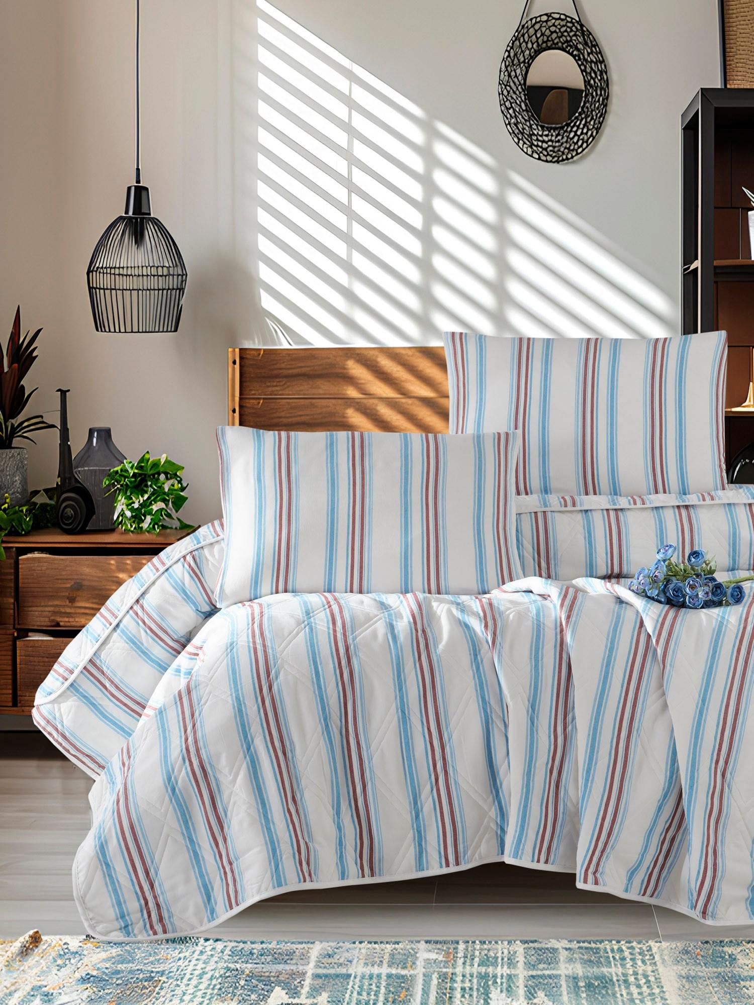 L'essentiel Maison Prekrivač za francuski ležaj Crveno-Plavi