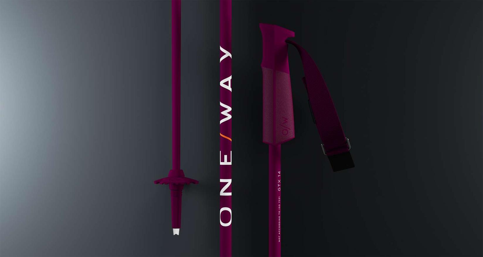 ONE WAY Ski Štapovi GTX Concept, Ljubičasti